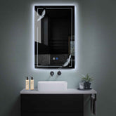 Specchio LED Verticale | Pulsanti touch | Funzione anti-appannamento | Luce bianca fredda - Reyze Serie Good Vibes Modello 2